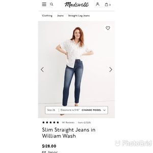 Madewell Slim Straight size 28